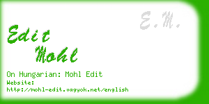 edit mohl business card